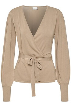 KAanno Astrid Wrap Cardigan Savanna Tan Kaffe