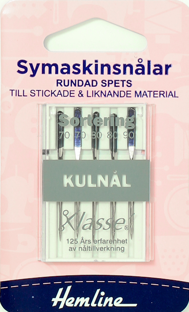 Symaskinsnålar - Kulnål