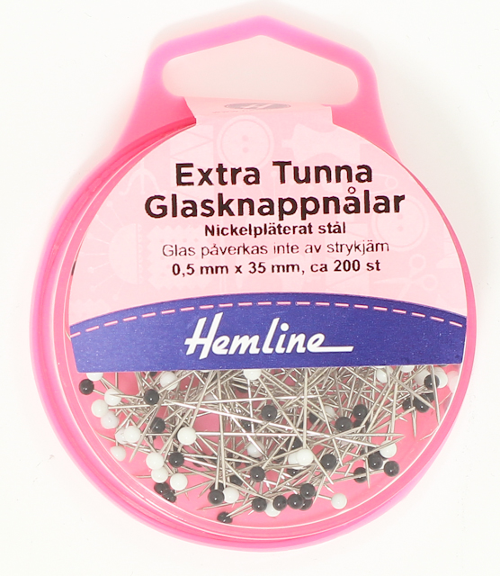 Extra tunna Glasknappnålar