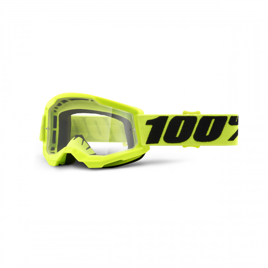 100%, STRATA 2 YOUTH GLASÖGON YELLOW - CLEAR LENS, BARN