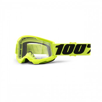 100%, STRATA 2 YOUTH GLASÖGON YELLOW - CLEAR LENS, BARN