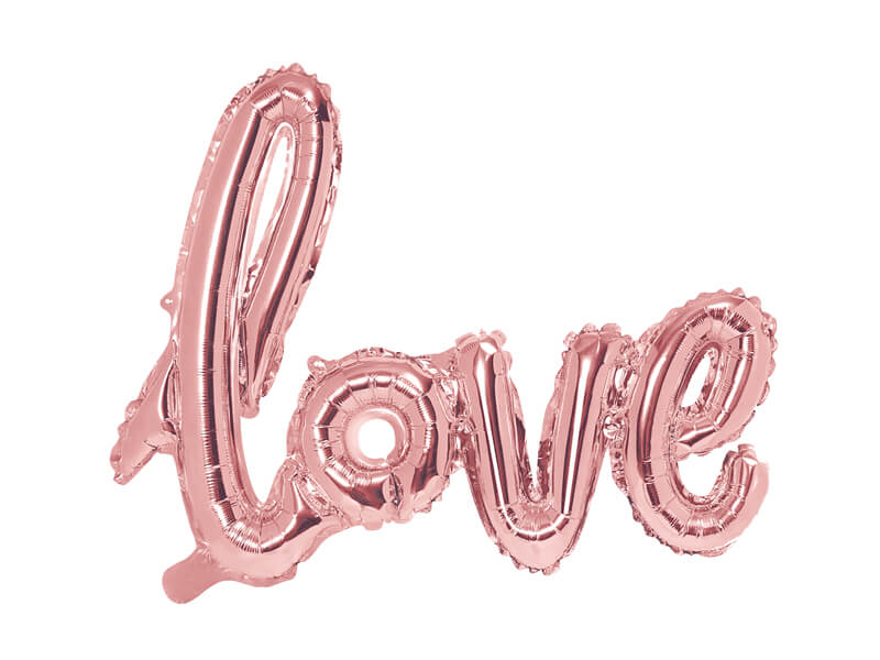 Folieballong love Roséguld - 2
