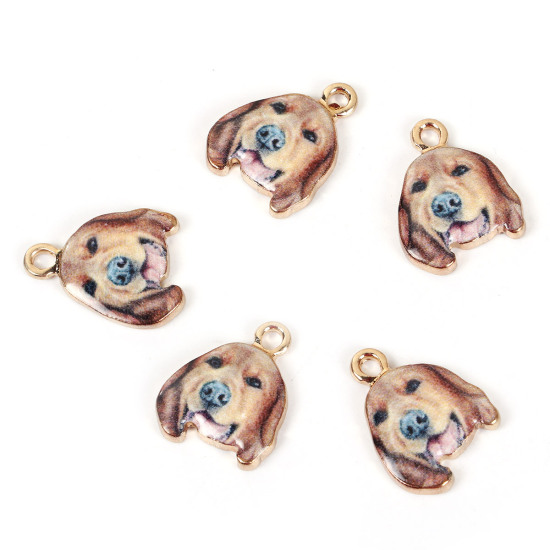 Charm   Enameld Dog, Golden Retriver - 2
