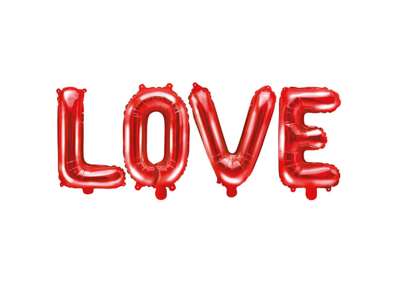 Folieballong LOVE Röd - 2