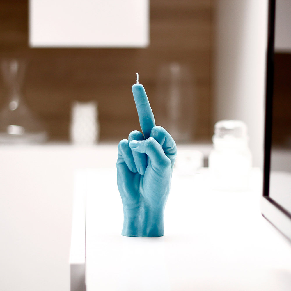 Ljus Hand -  F*ck You, Blå - 3