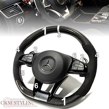 1. Steering sport FACELIFT 2016 style carbon/Leather PLUG N PLAY