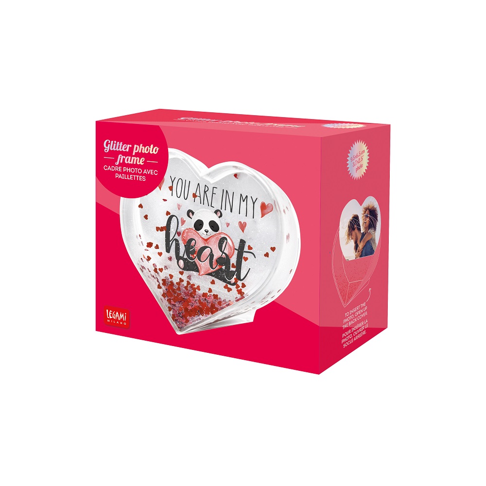 Glitter-fotoramme, Heart - 2