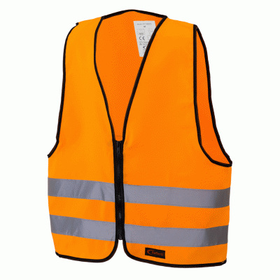 Barn  reflexväst  4 - 10 år rosa - gul - orange Motiv humdspann berg text HUNDSPANN KÖR SAKTA - 4