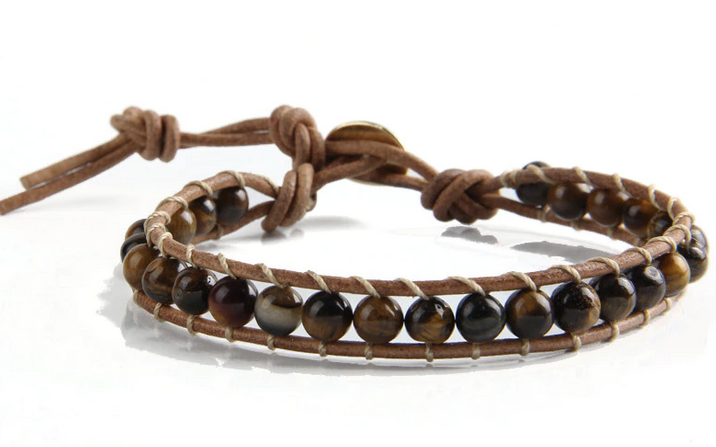Tigeröga  Wrap Armband  - Singles