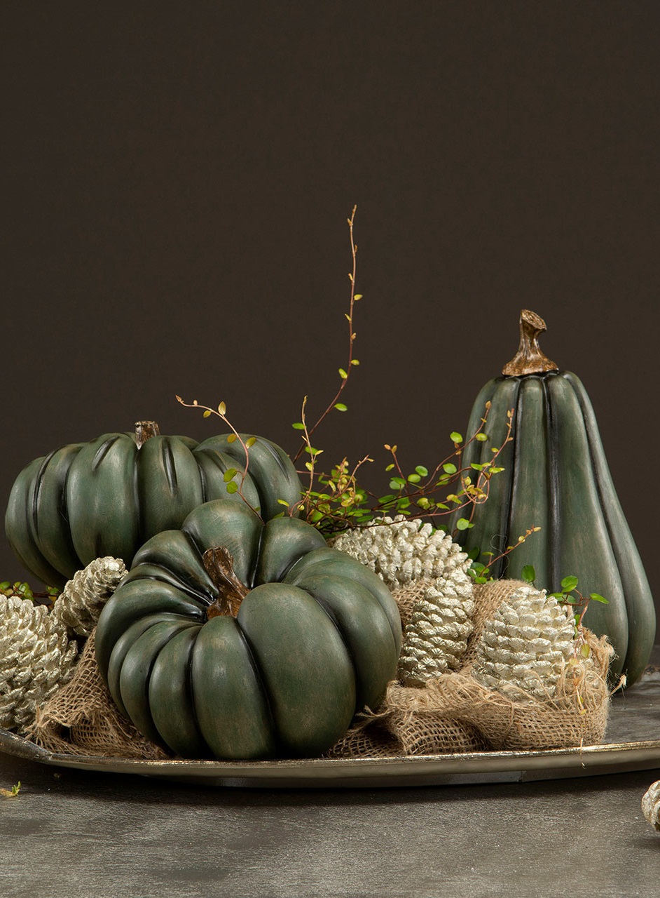 Pumpkin Green Round Poly 20 cm - 2