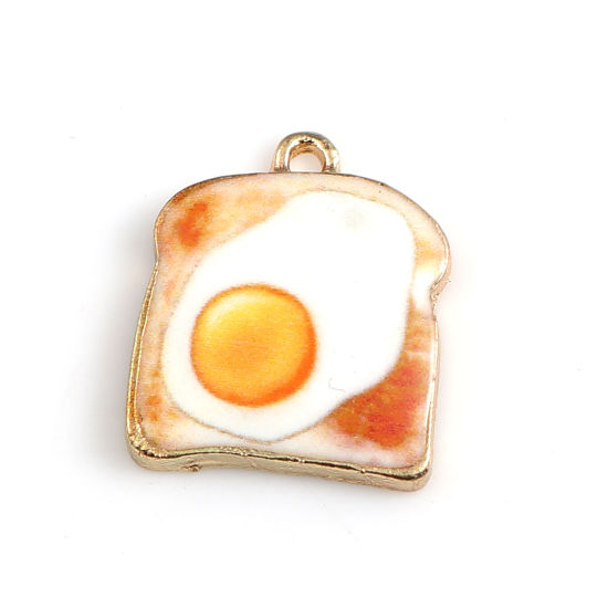 Charm -  Enameld  Toast egg