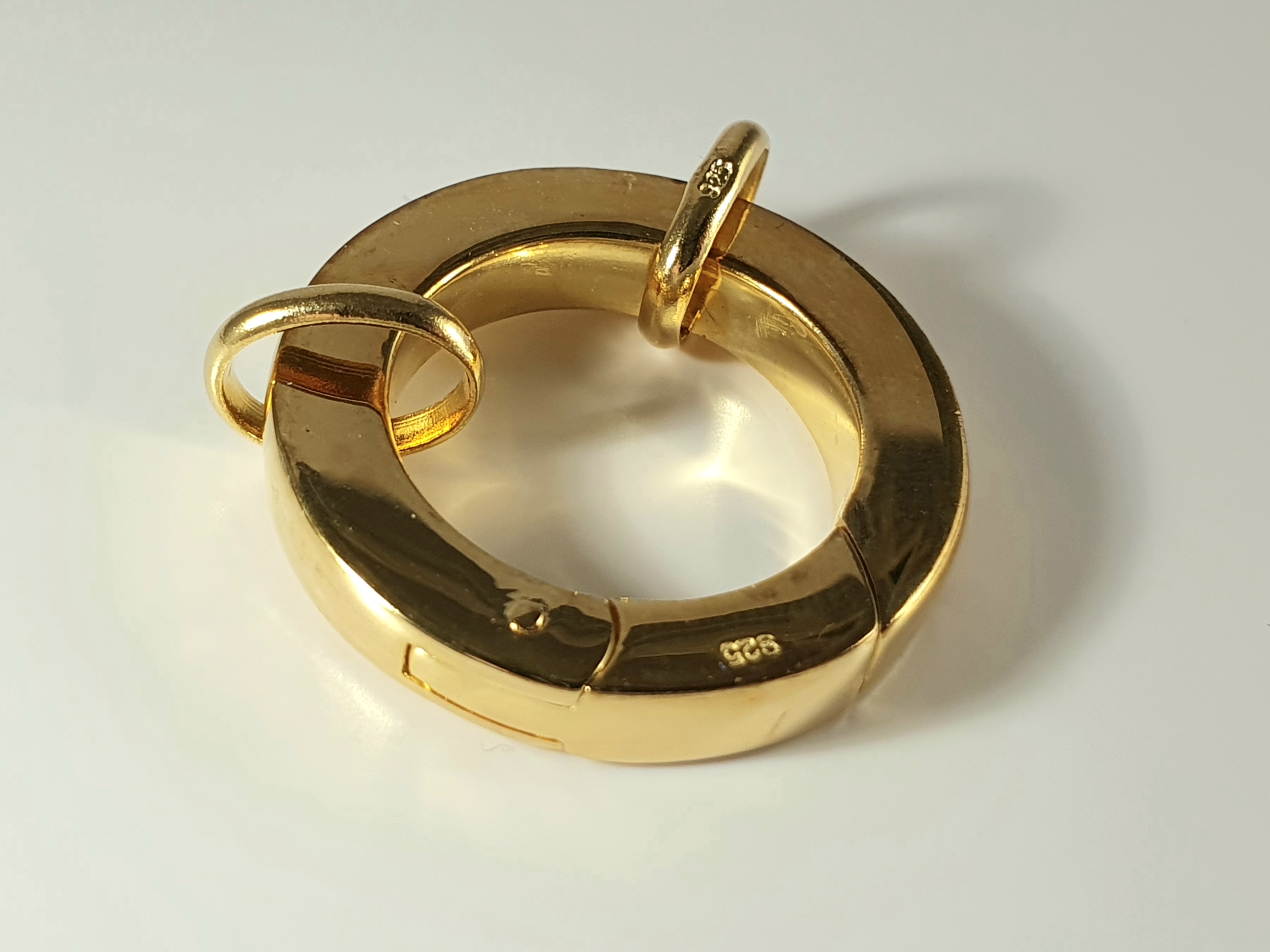 Ringlås 25mm fg med ringar 925-silver