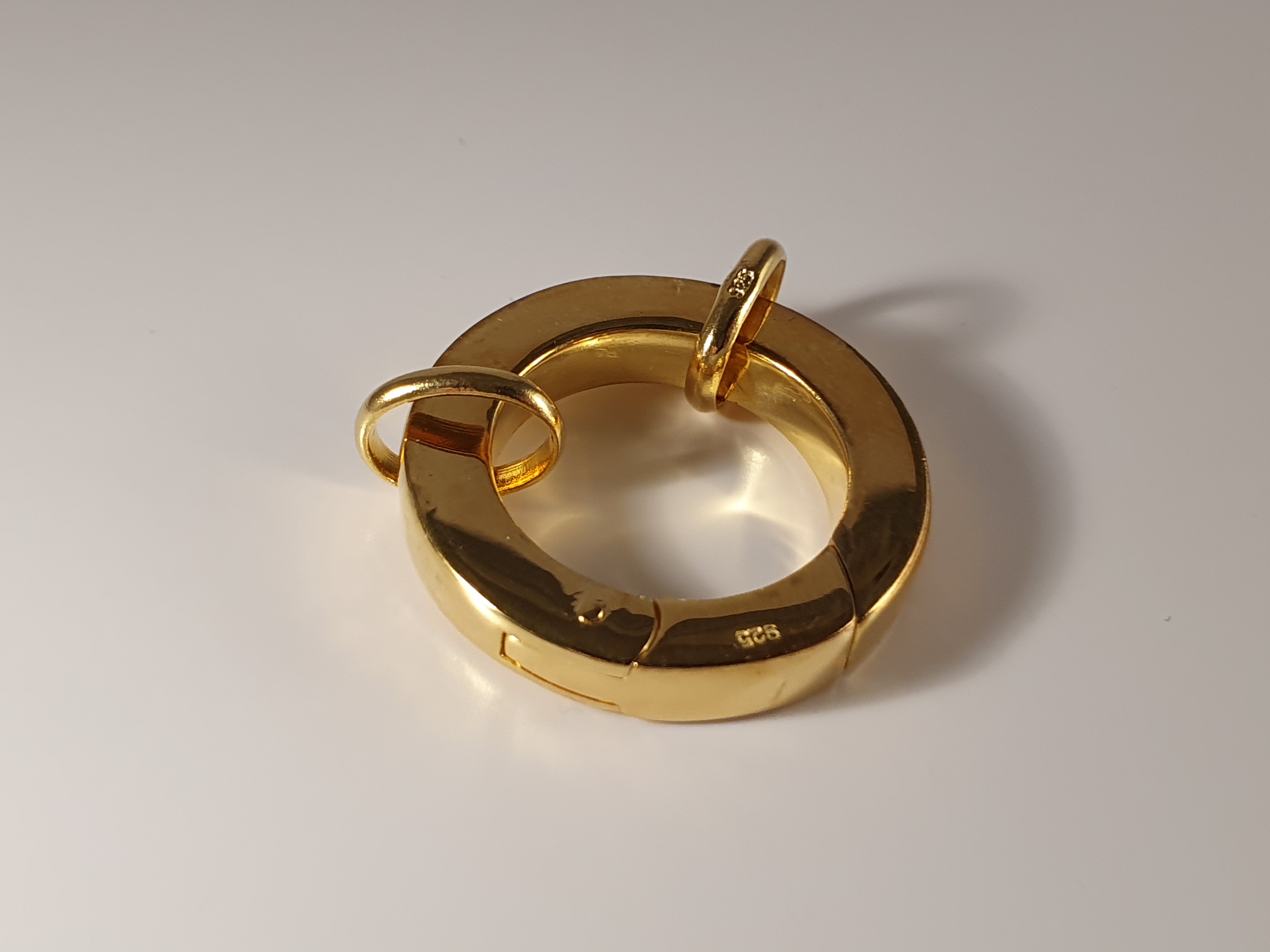 Ringlås 25mm fg med ringar 925-silver - 2