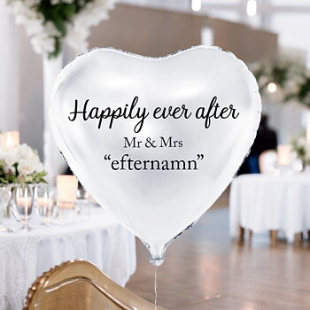 Ballong med valfritt efternamn - "Happily ever after" -1