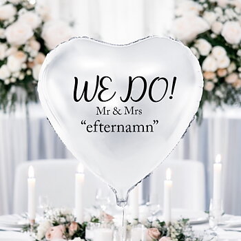 Ballong med valfritt efternamn - "WE DO"