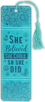 Artisan : She believed she could, so she did - bokmärke i vegan leather