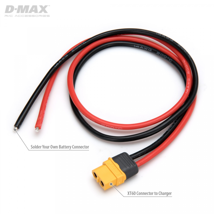 Charging cable without connector for XT60 14AWG 500mm - 2