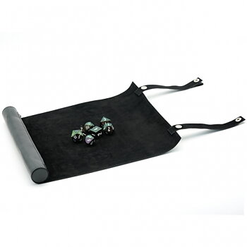Rollable Dicemat of Leather Imitation, Black