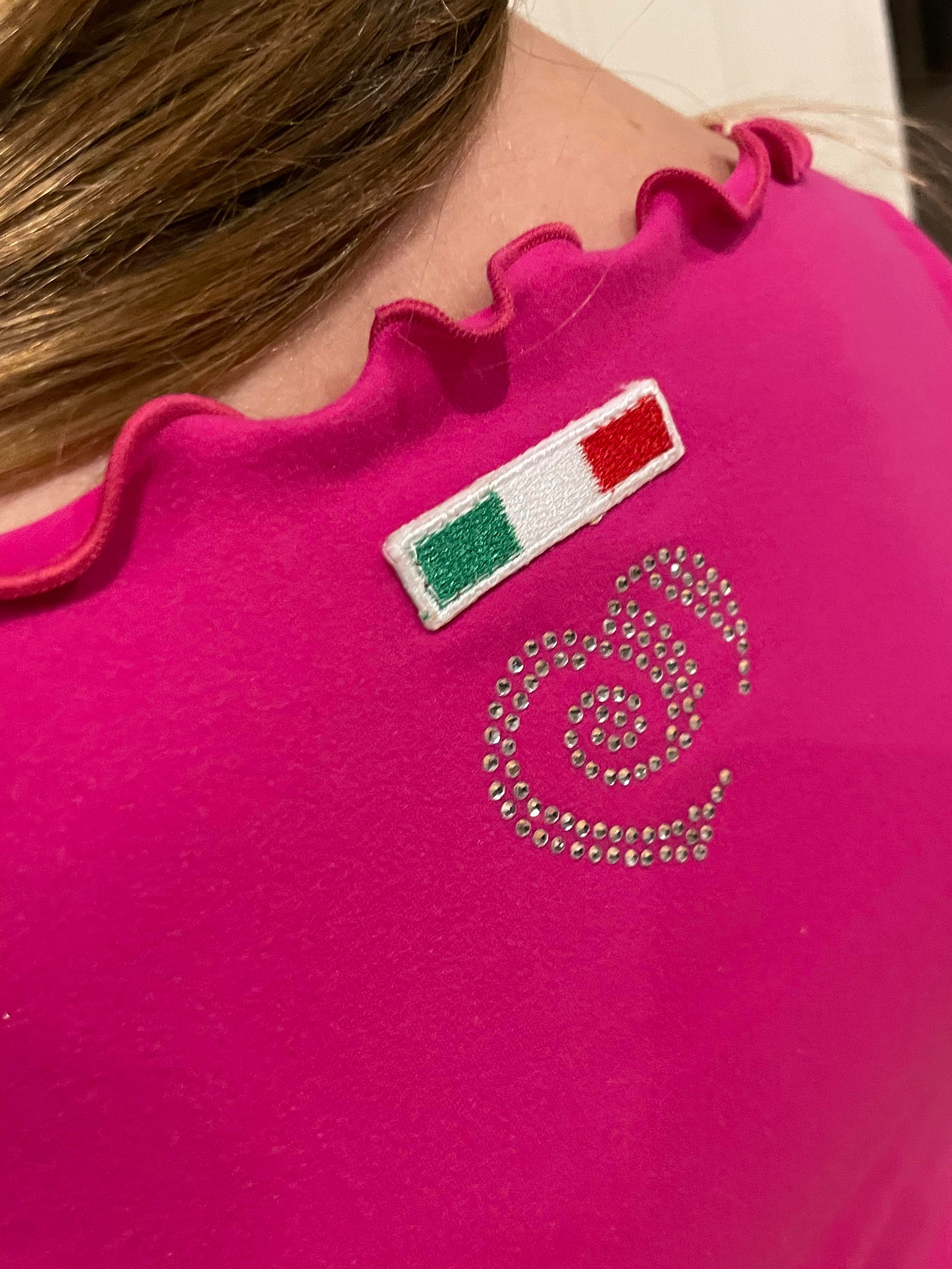 Cerise crop top från Bolero med Swarovski - 2