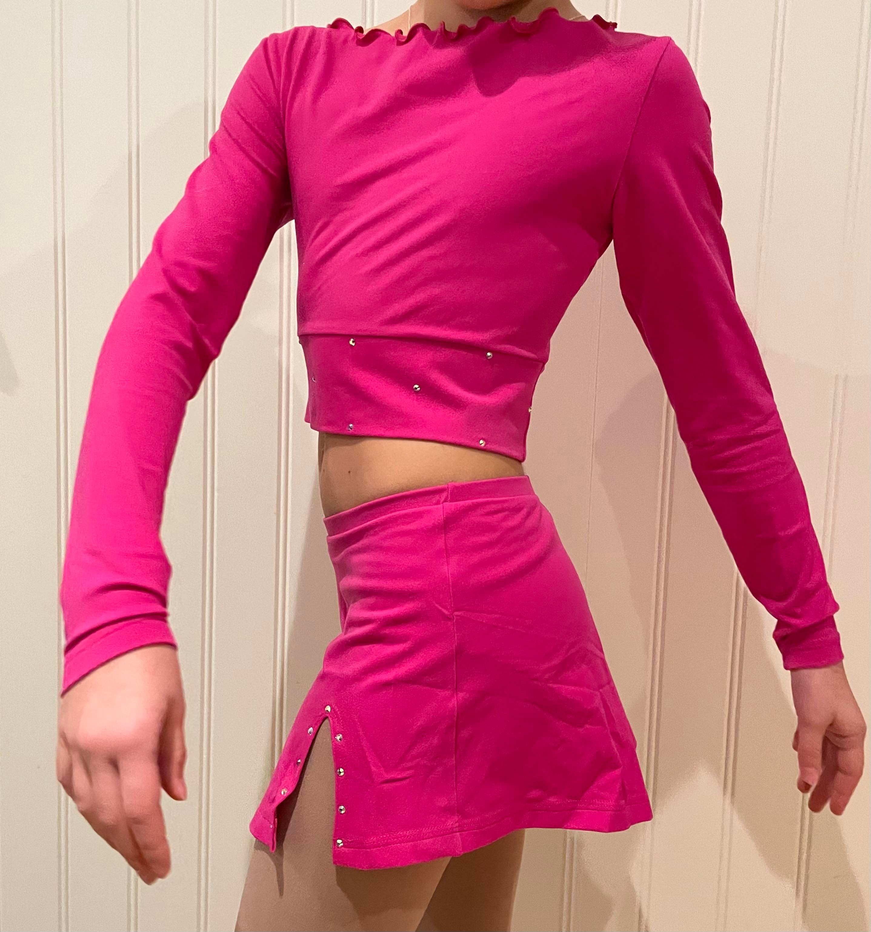 Cerise crop top från Bolero med Swarovski - 4