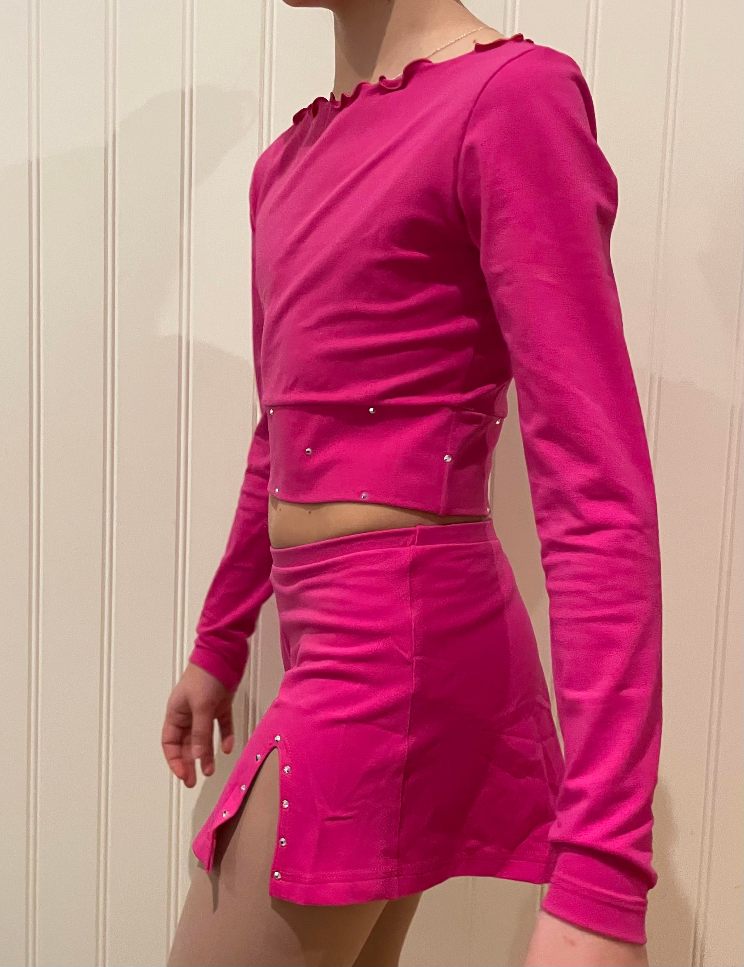 Cerise crop top från Bolero med Swarovski - 3
