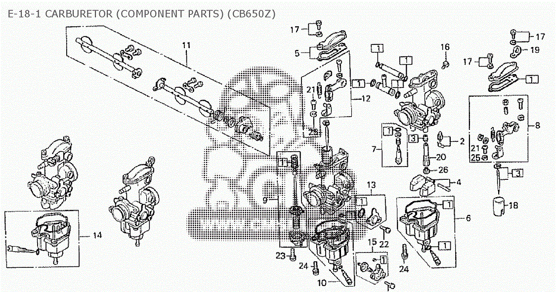 Keyster Repsatser Förgasare Honda CB650Z/A  KH-1204NR - 3