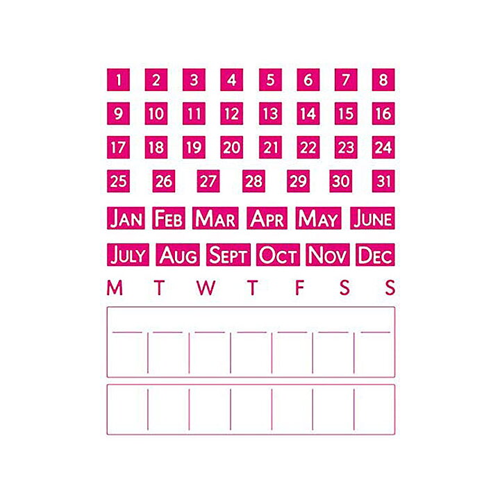 Quickutz Dies - Calendar Kit 4x12 CC-CALENDAR-02 