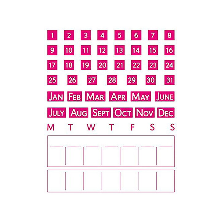 Quickutz Dies - Calendar Kit 4x12 CC-CALENDAR-02