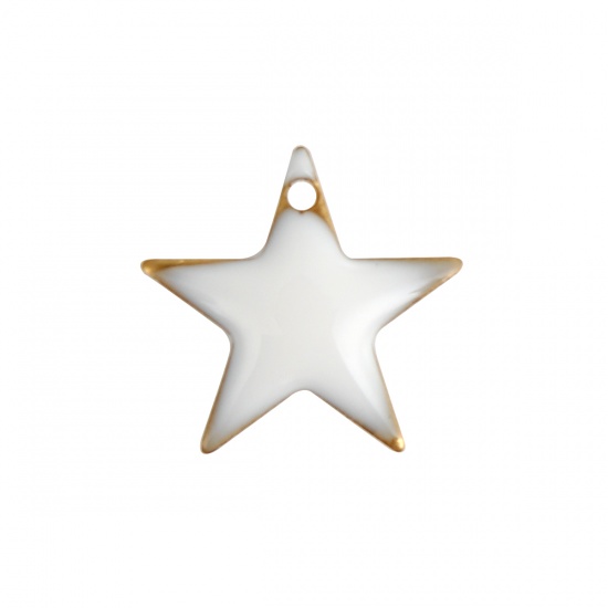 Berlock -  Enameld  Star White