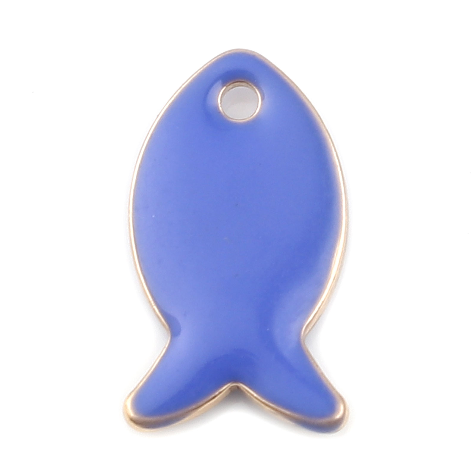 Charm -  Enameld fish  BLue