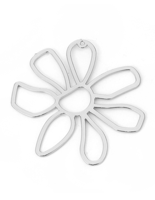 Berlock -  Blomma, Silver 56mm