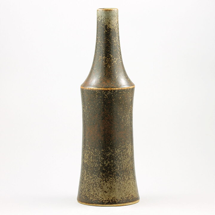 Carl-Harry Stålhane (SAM 1950s) Brown Bottle Vase 30 cm