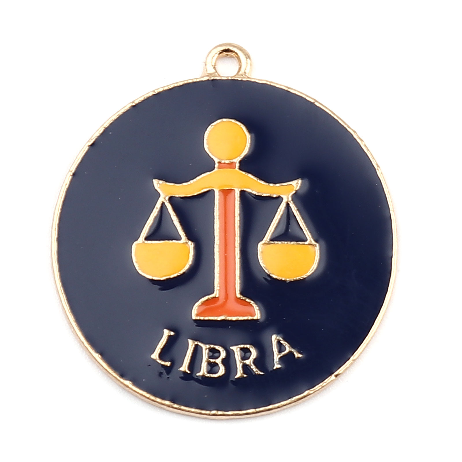 Charm -   Enamel Libra, blue