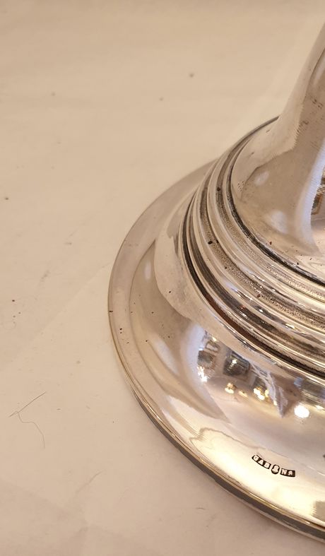Bowl on foot electroplate with glass insert 1910s - 3