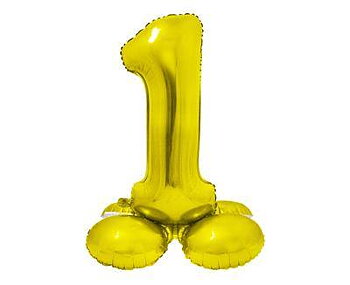 Stående sifferballong | "1" | 72cm | Guld
