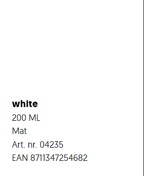 Motip 200ml Läder Spray Pure white (RAL9010)