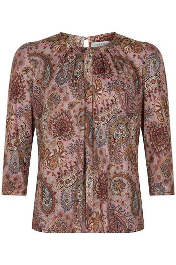  In Front  - Marcia blouse 3/4 Sleeves Rose