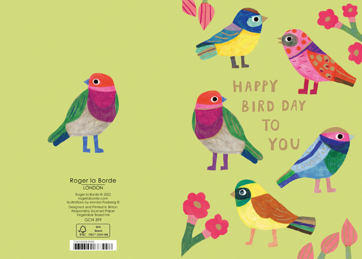 Colourful Birds Petite Card - 3