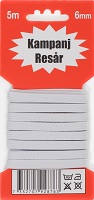 Resår - 6 mm svart och vit  - 3