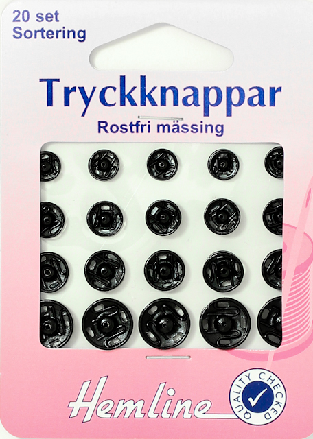 Tryckknappar 20 st i olika storlekar - att sy fast