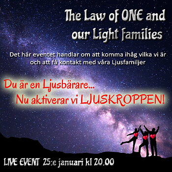 INSPELAT Live Event - The Law of one and our family of the light