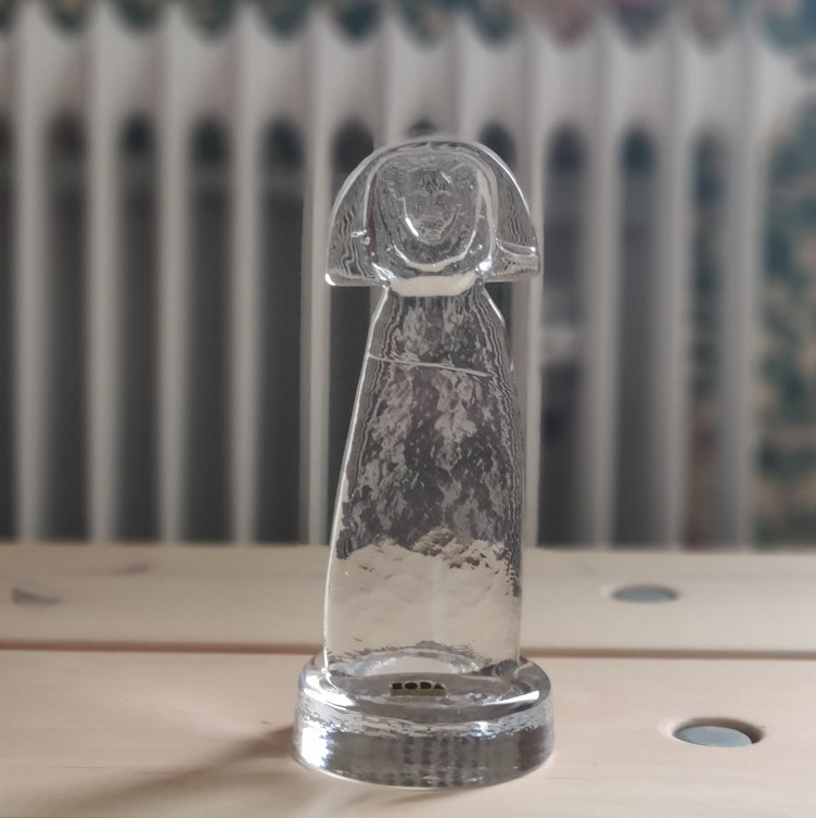 Glasskulptur av Erik Höglund från Boda