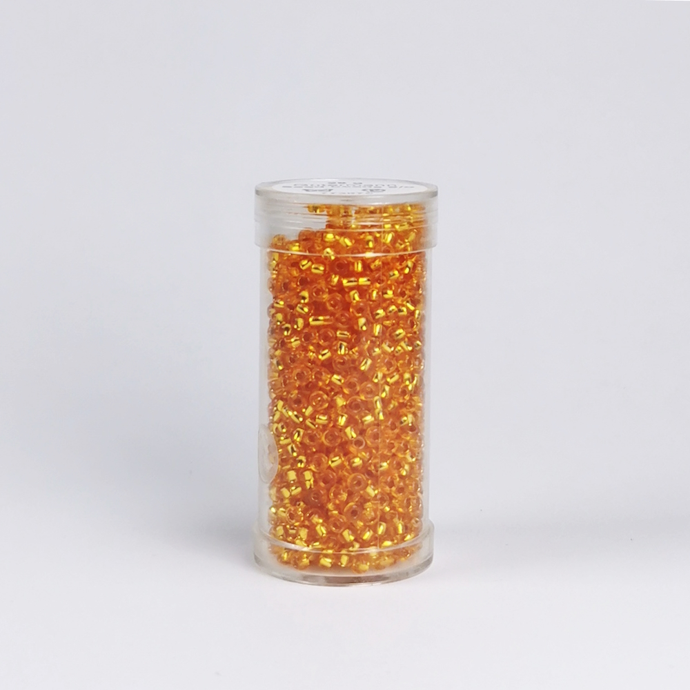 Gütermann 9/0 rocailles orange silverfoil
