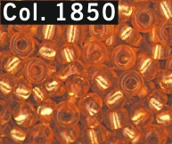 Gütermann 9/0 rocailles orange silverfoil - 3