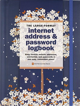 Falling Blossoms Large Internet Address & Password Logbook