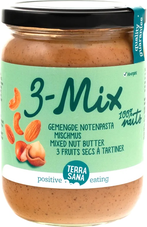 Nötsmör 3-Mix 500g Terra Eko