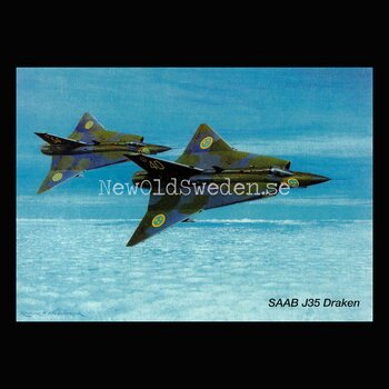 SAAB J35 Draken - Flyg - Vykort A5