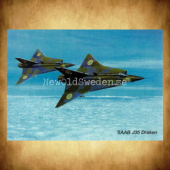 SAAB J35 Draken - Flyg - Vykort A5