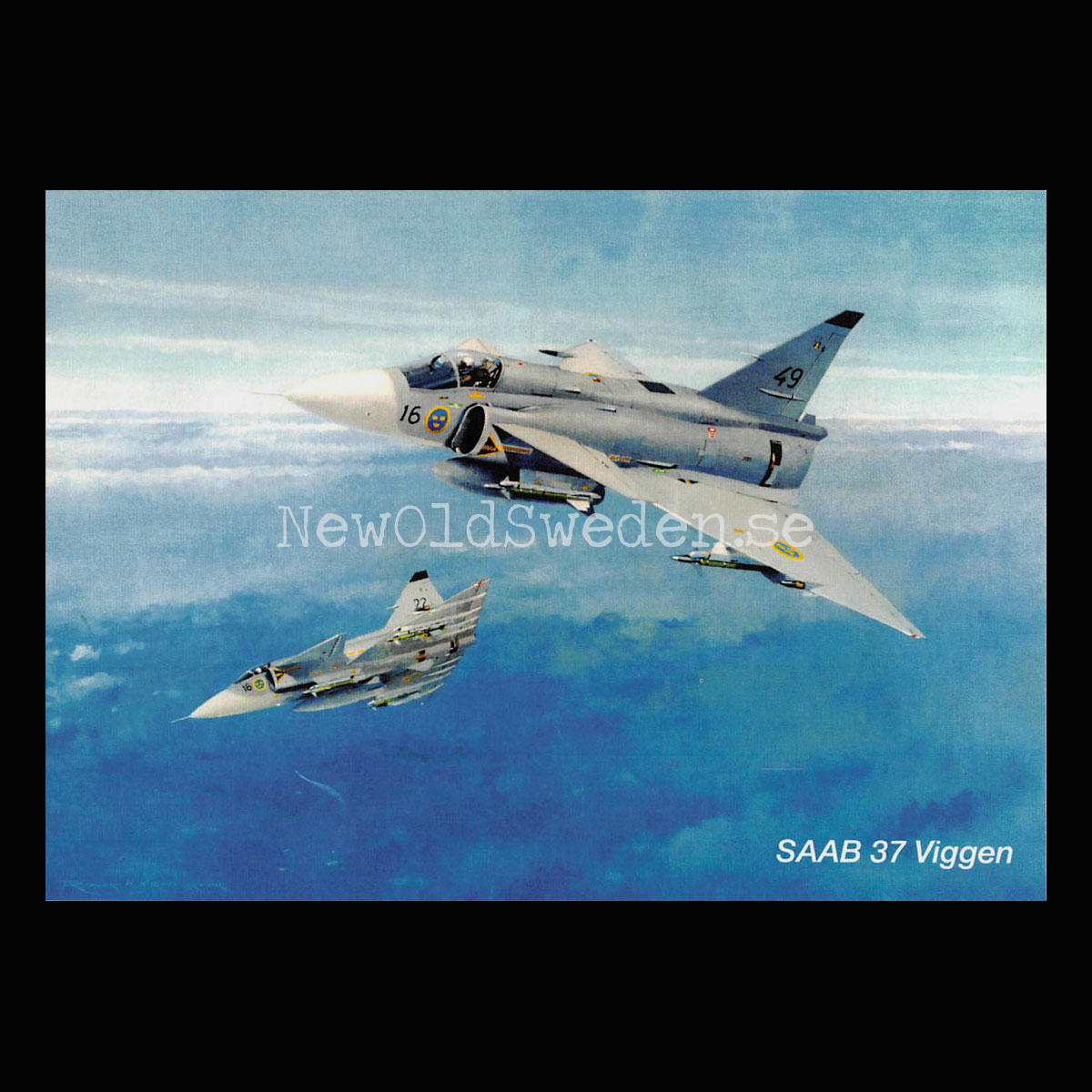 SAAB 37 Viggen - Flyg - Vykort A5