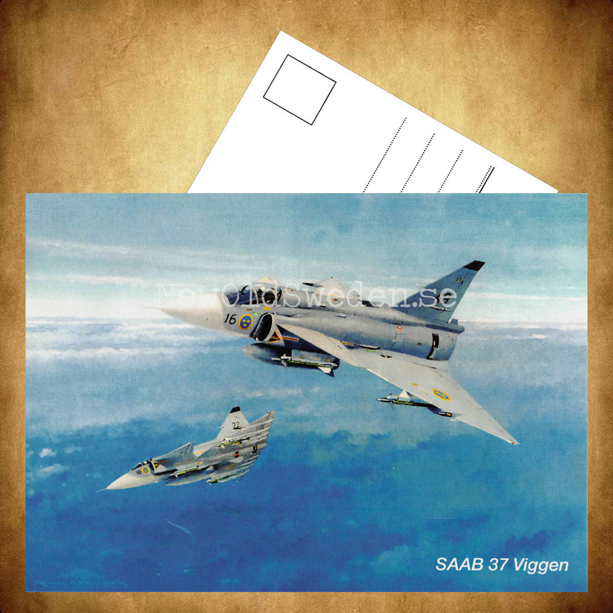 SAAB 37 Viggen - Flyg - Vykort A5 - 3